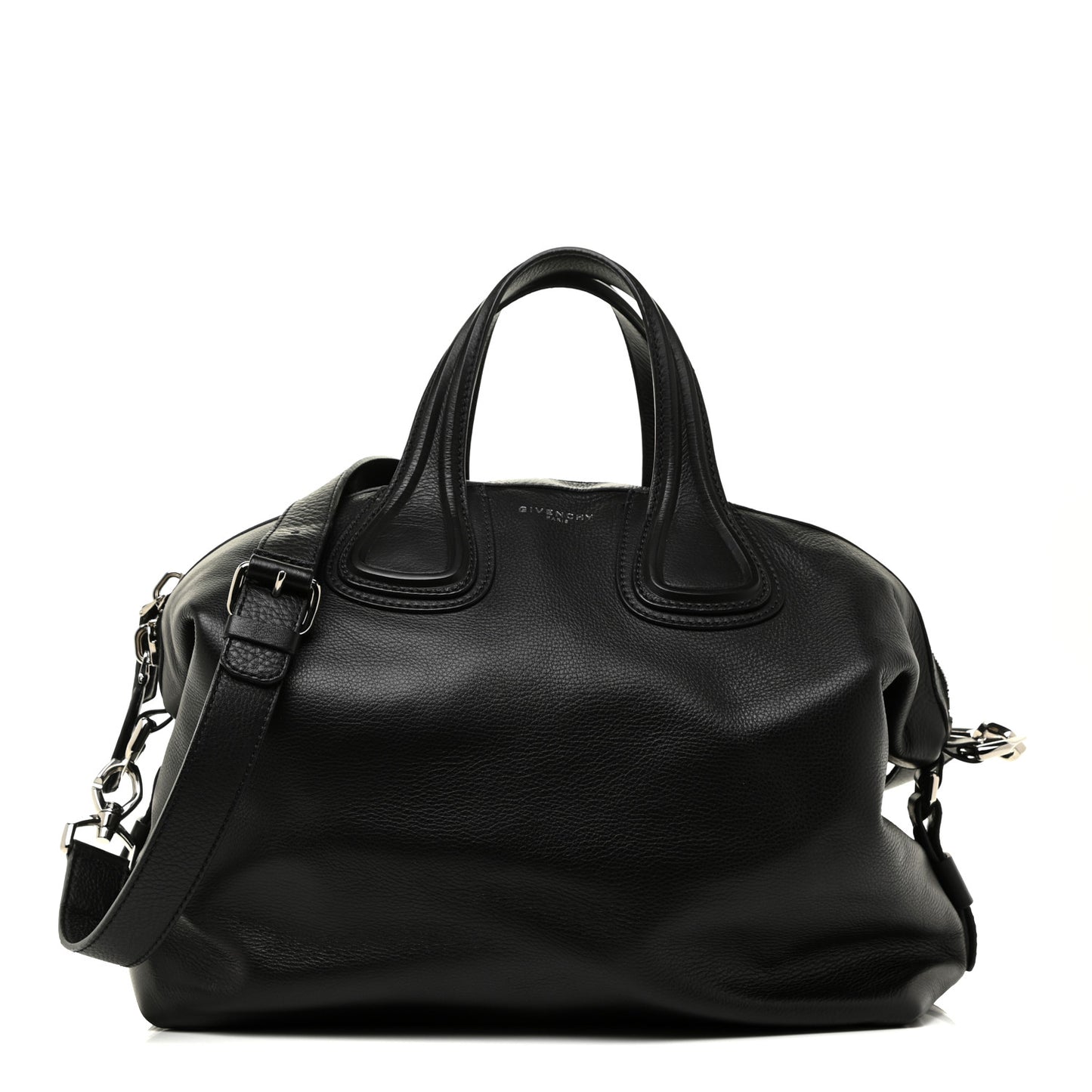 Pebbled Calfskin Small Nightingale Black
