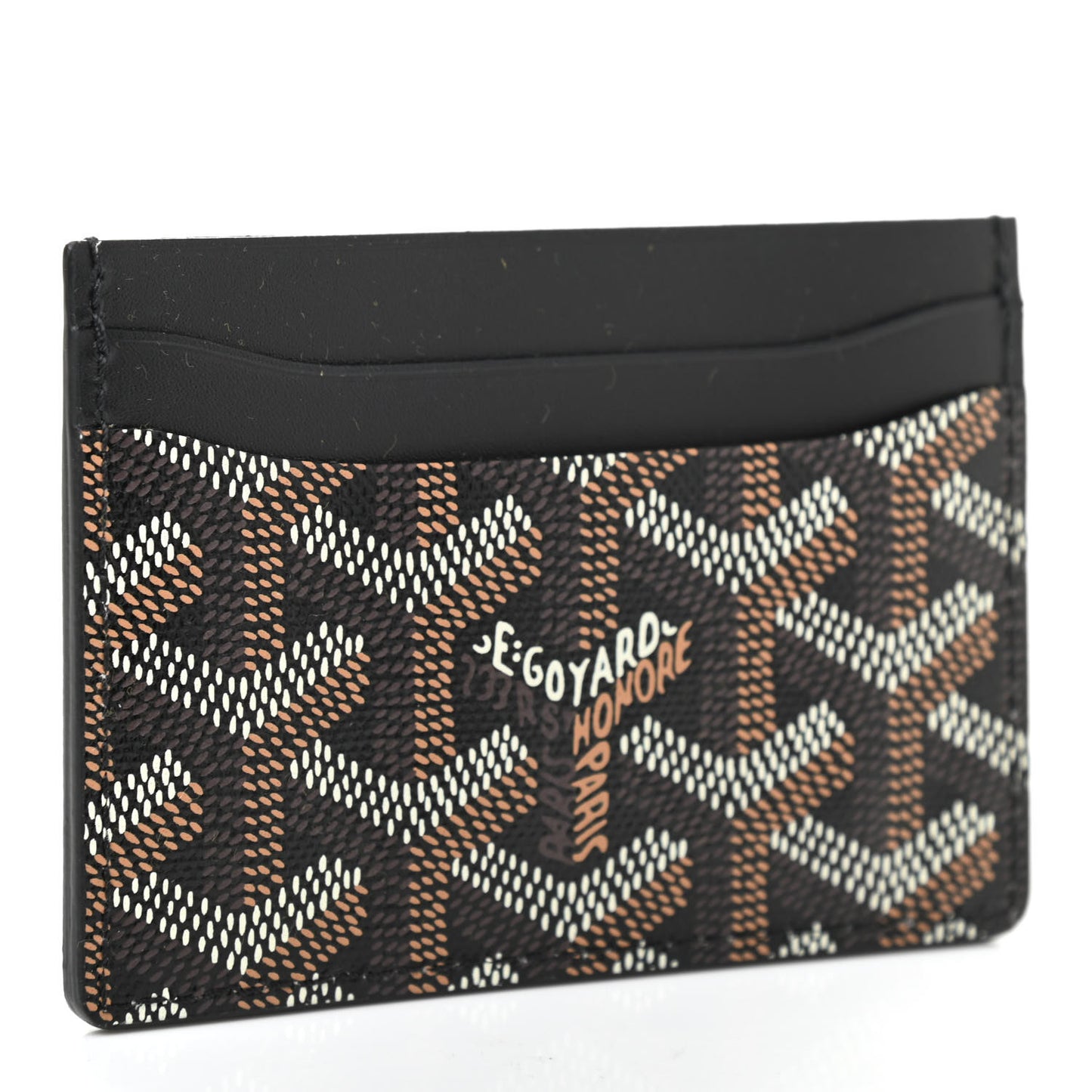 Goyardine Saint Sulpice Card Holder Black