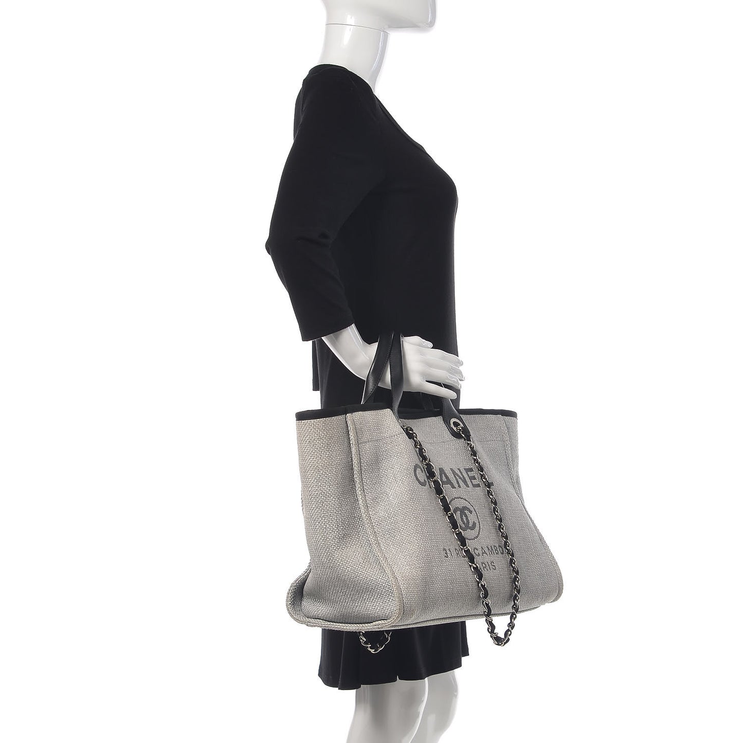Canvas Deauville Large Tote Grey