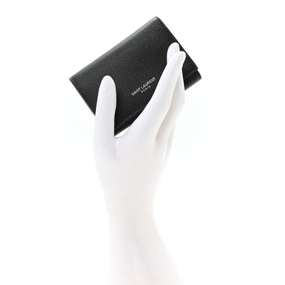 Saint Laurent Grain De Poudre Key Holder Wallet Black 2 of 8