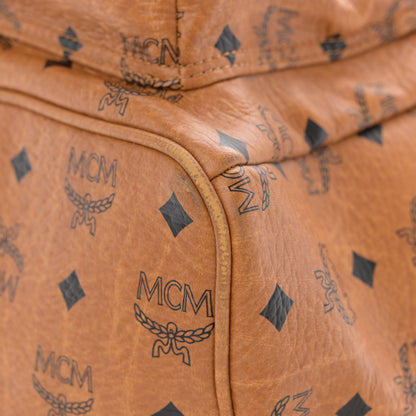 MCM Visetos Studded Medium Stark M Backpack Cognac 12 of 12