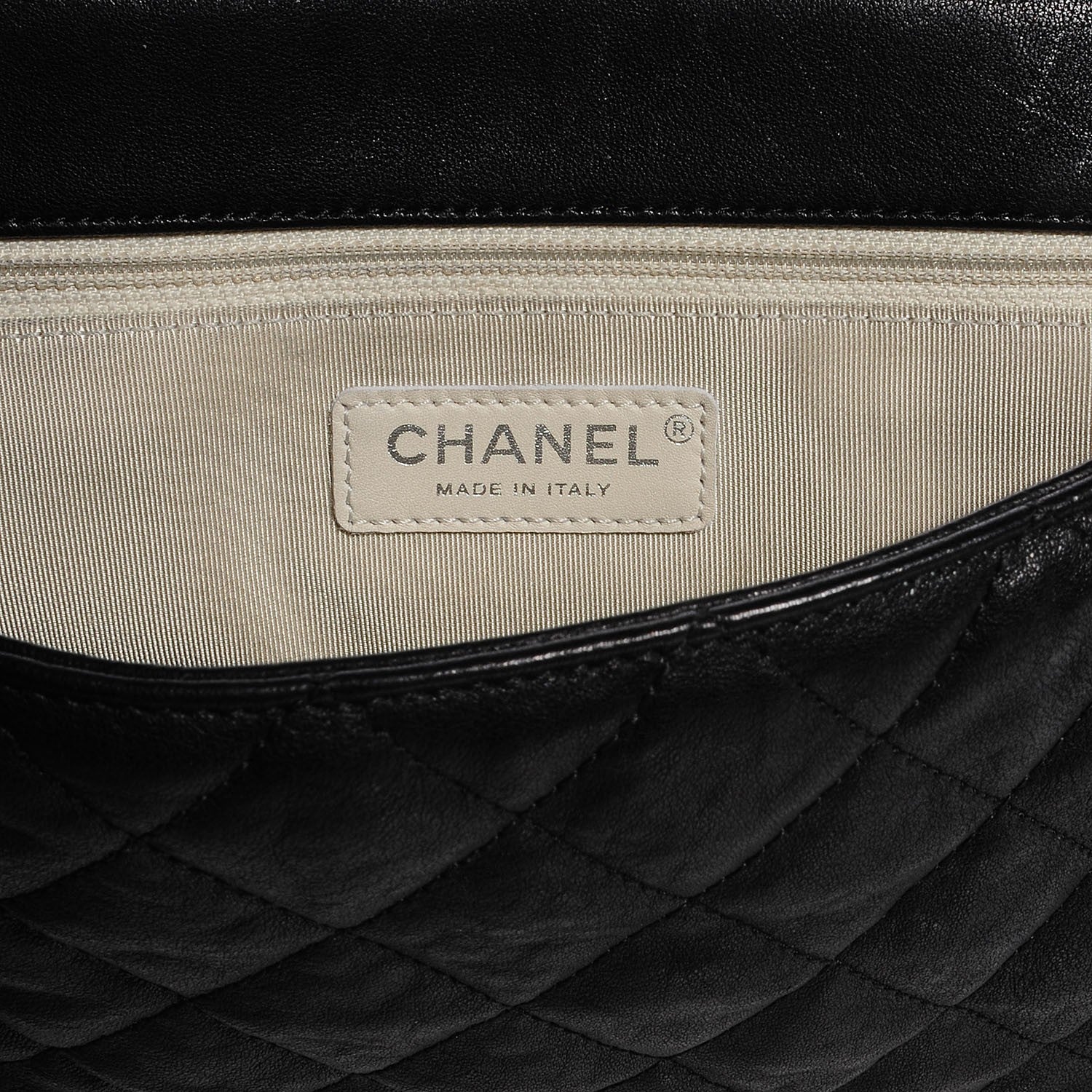 Chanel Crumpled Lambskin Chain Around Maxi Flap Bag Black 6 of 8
