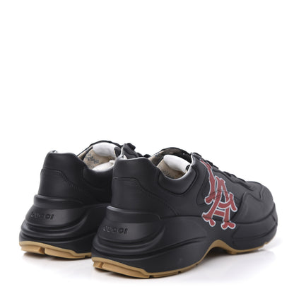 Gucci X MLB Calfskin LA Dodgers Mens Rhyton Sneakers 8 Black 4 of 10