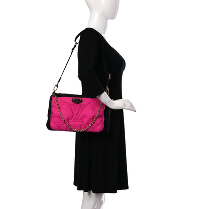 Louis Vuitton Econyl Monogram Pillow Maxi Multi Pochette Accessories Black Fuchsia 2 of 19