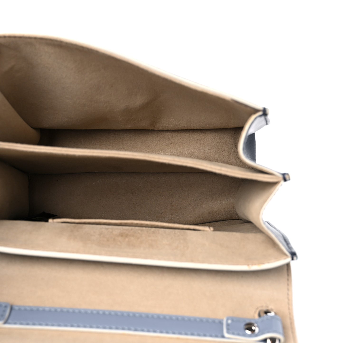 Vitello Liberty Pearl Scalloped Small Kan I Shoulder Bag Nebula Blu Scuro