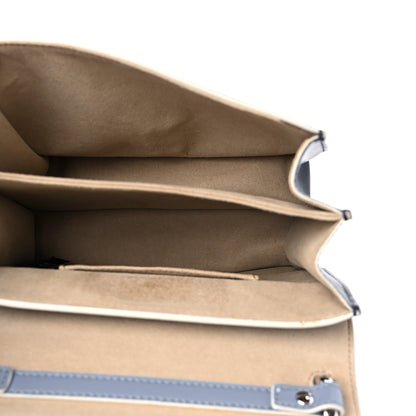 Fendi Vitello Liberty Pearl Scalloped Small Kan I Shoulder Bag Nebula Blu Scuro 5 of 14