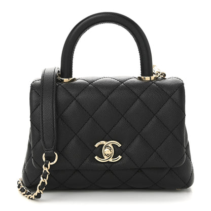 Chanel Caviar Quilted Extra Mini Coco Handle Flap Black 1 of 11