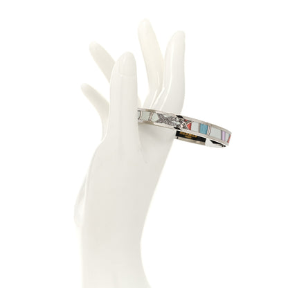 Hermes Enamel Printed Narrow Bracelet 62 2 of 5