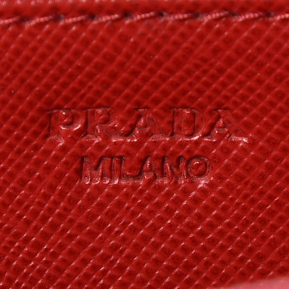Prada Saffiano Metal Flap Wallet With Strap Fuoco 6 of 9