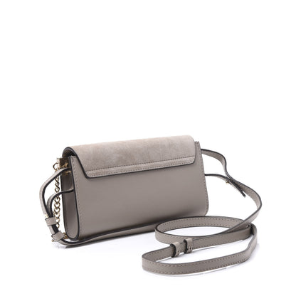 Chloe Suede Calfskin Mini Faye Shoulder Bag Motty Grey 2 of 10