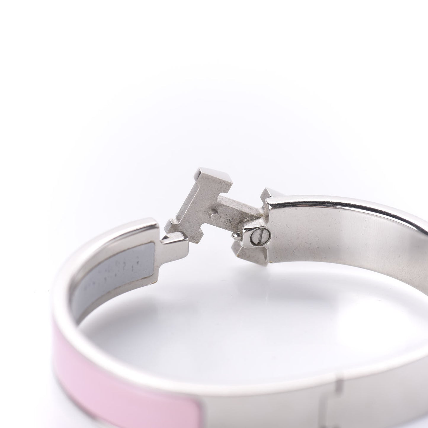 Enamel Narrow Clic Clac H Bracelet PM Rose Dragee
