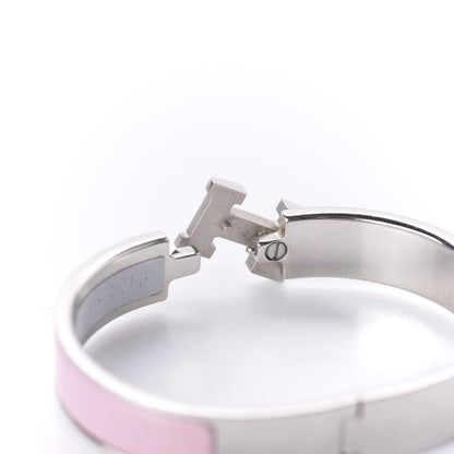 Hermes Enamel Narrow Clic Clac H Bracelet PM Rose Dragee 4 of 7