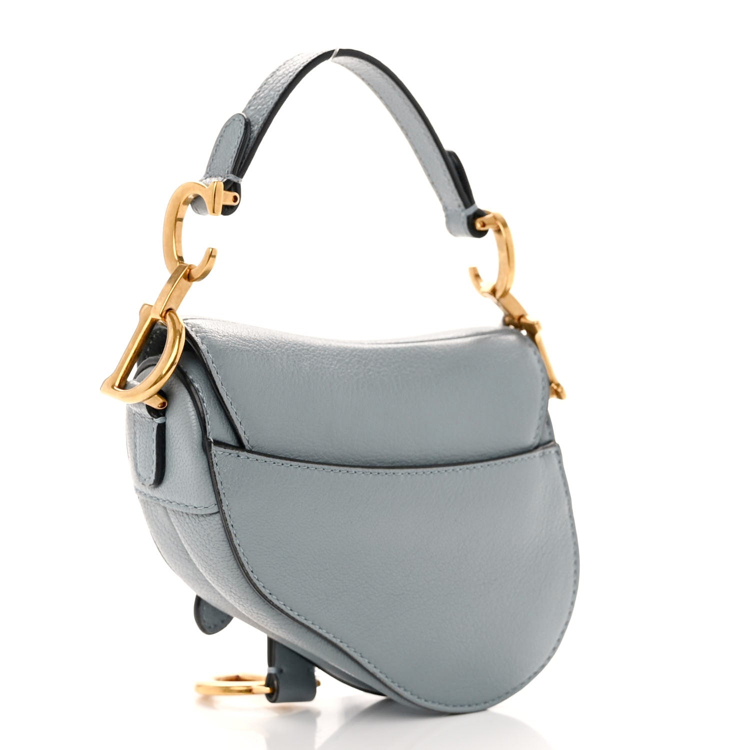 Christian Dior Goatskin Micro Saddle Bag Cloud Blue 3 of 12