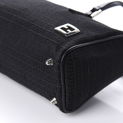 Fendi Zucchino Shoulder Bag Black 7 of 9