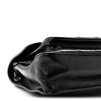 Saint Laurent Crinkled Calfskin Matelasse Monogram Large Niki Chain Satchel Black 9 of 10