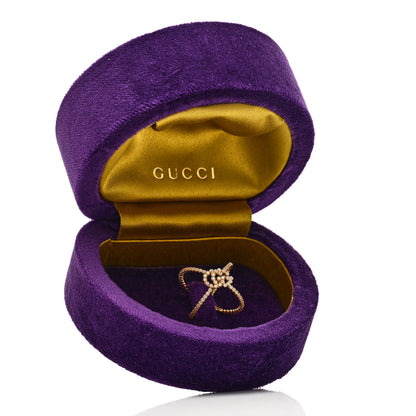 Gucci 18K Yellow Gold Diamond GG Running X Ring 52 6 5 of 5