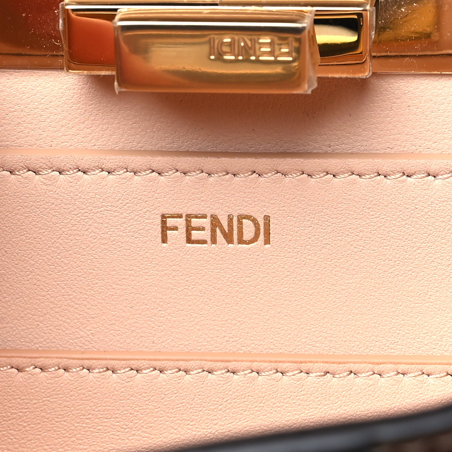Fendi Vitello Seta Chamois Stocking Girl Inlay Medium Peekaboo I SEE U Satchel White Ice Multicolor 7 of 11