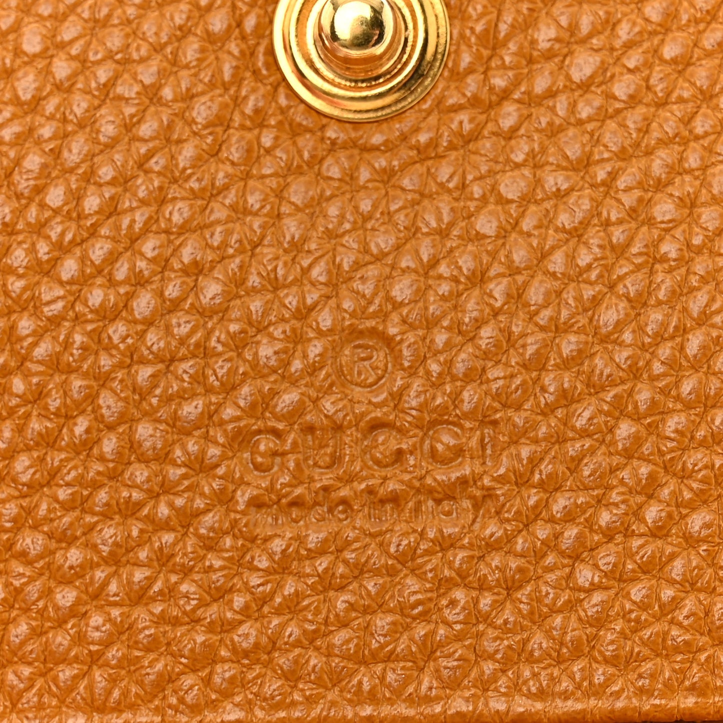 Grainy Calfskin Zumi Chain Card Case Wallet Friky Taupe