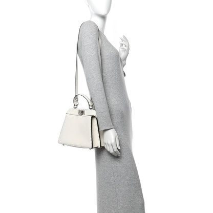 Fendi Cuoio Romano Selleria Chamois Small Peekaboo I SEE U Satchel White 2 of 12