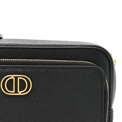 Christian Dior Grained Calfskin Caro Double Pouch Black 9 of 11