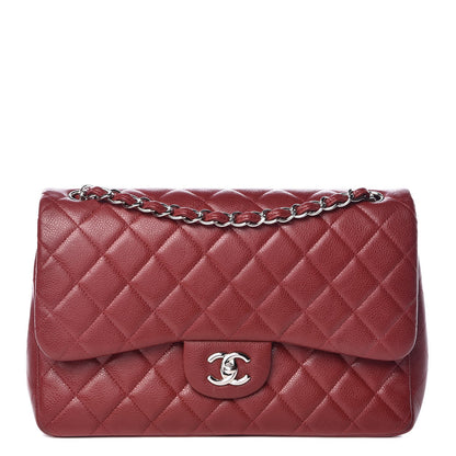 Chanel Caviar Quilted Jumbo Double Flap Burgundy 1 of 13