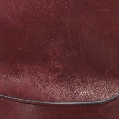 Salvatore Ferragamo Calfskin Studded Sofia Satchel Burgundy 9 of 11