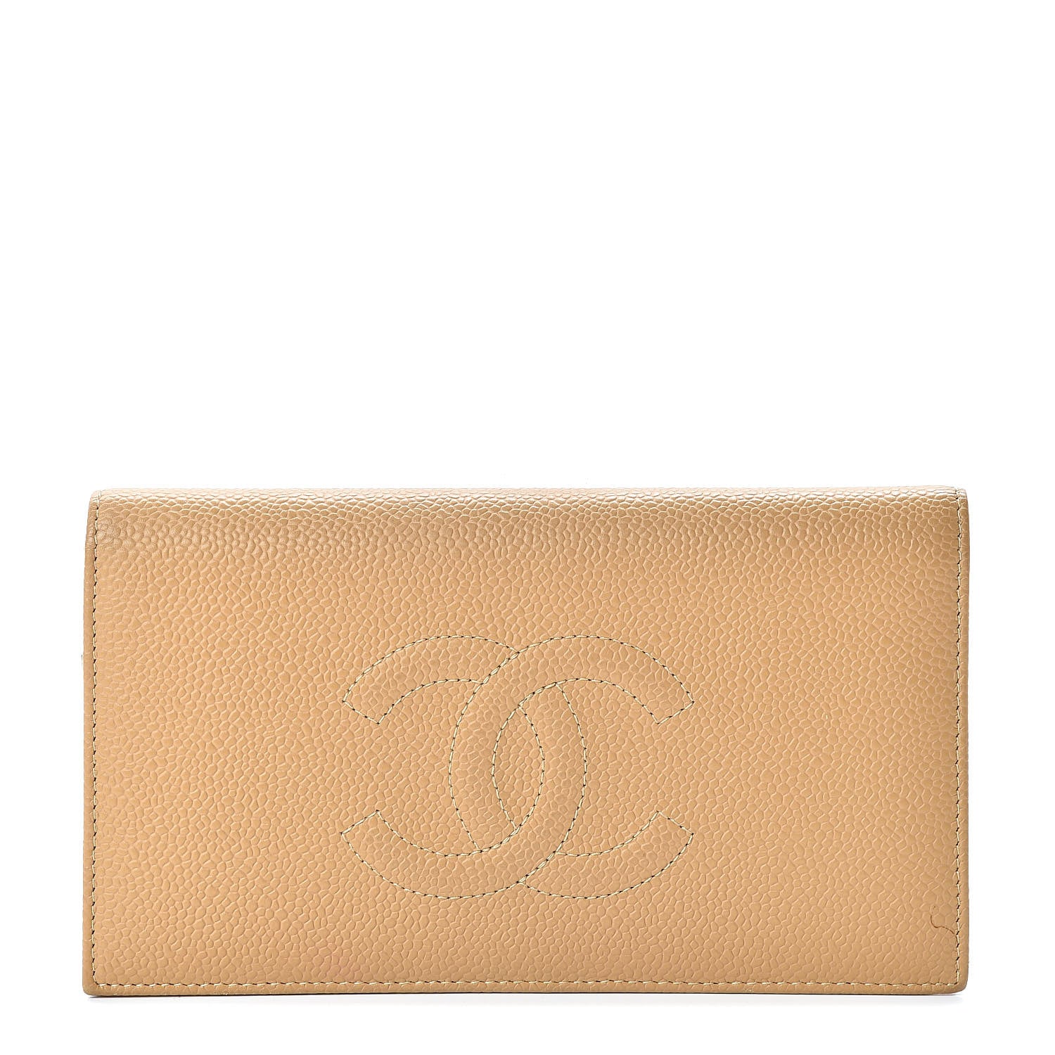 Chanel Caviar Timeless CC Yen Wallet Beige Clair 1 of 12