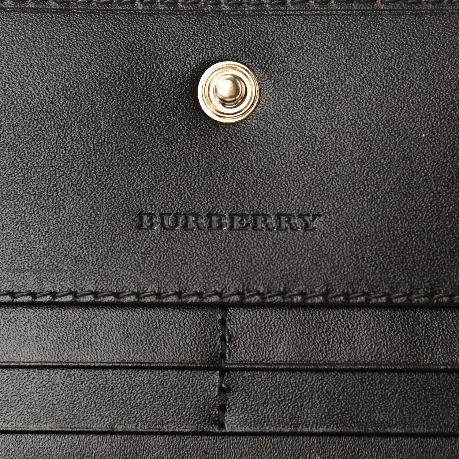 Burberry Haymarket Check Penrose Continental Wallet Chocolate 6 of 6