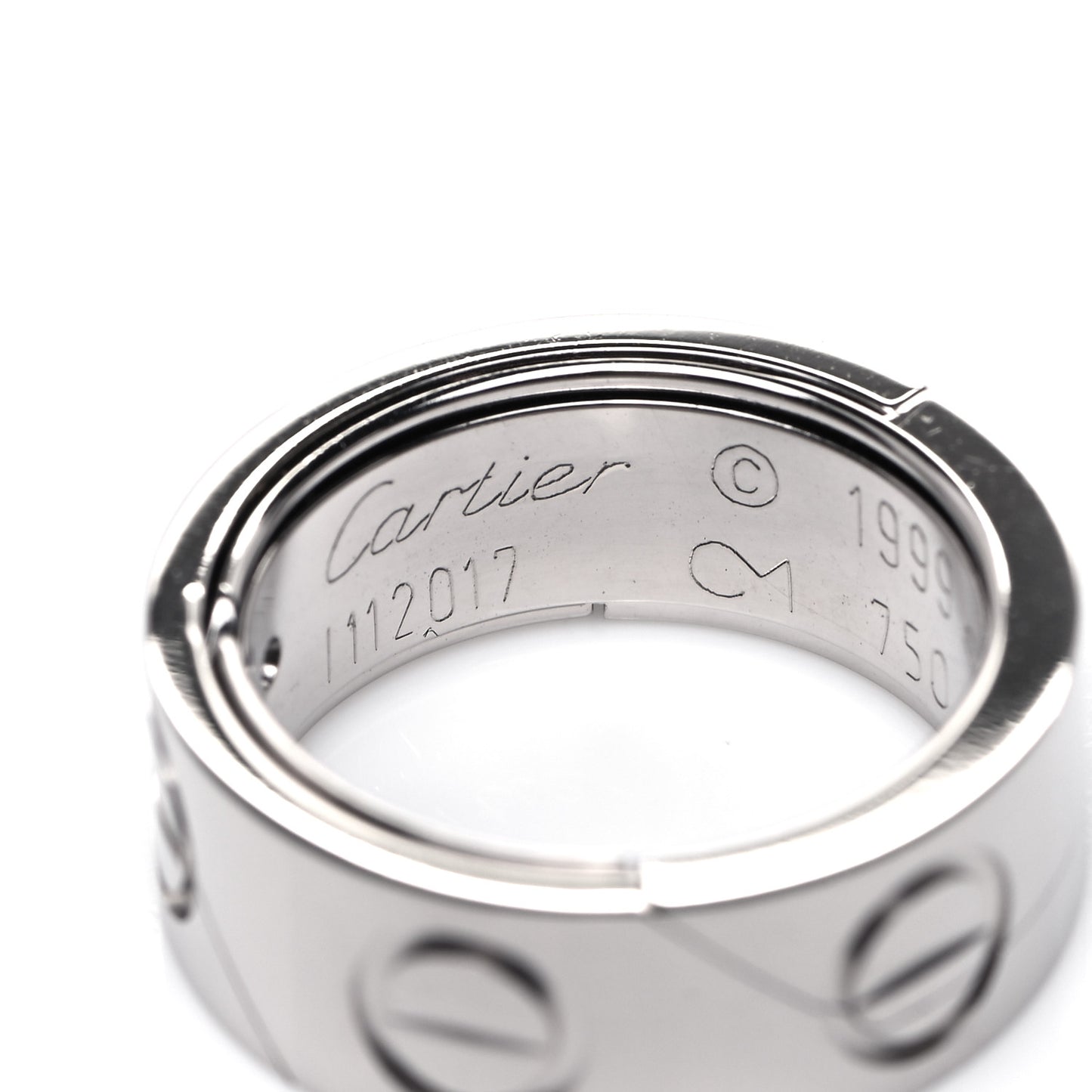 18K White Gold 7mm Astro LOVE Ring 47 4