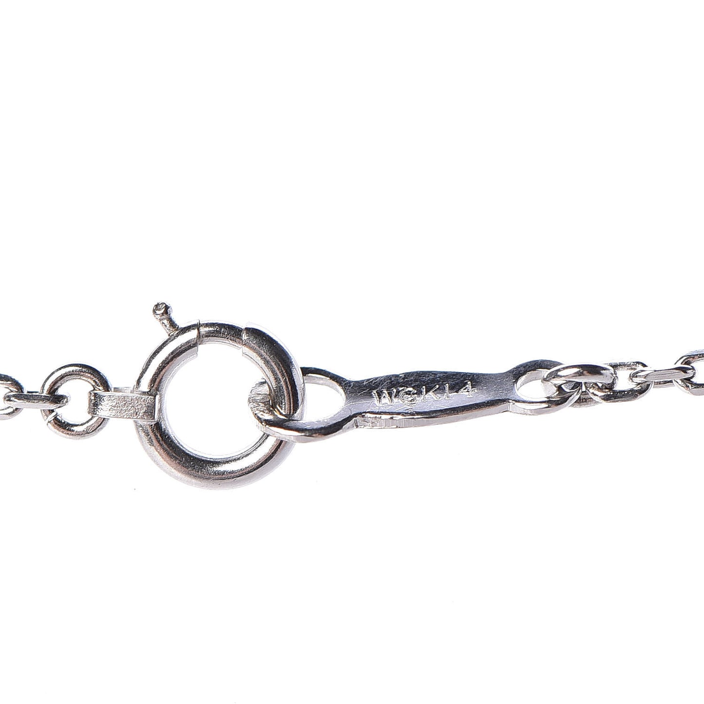 14K White Gold Diamond Akoya Pearl 8mm Pendant Necklace