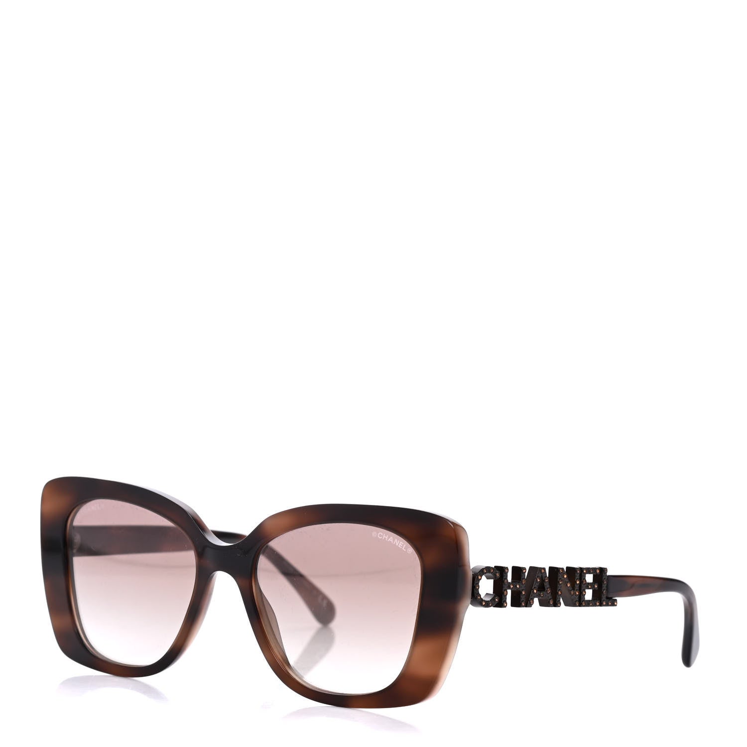 Chanel Acetate Strass Square Sunglasses 5422 Tortoise 1 of 9