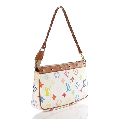 Louis Vuitton Monogram Multicolor Pochette Accessories White 2 of 9
