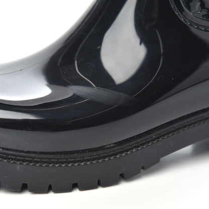 Louis Vuitton Rubber Embossed Monogram Splash Rain Boots 37 Black 7 of 8