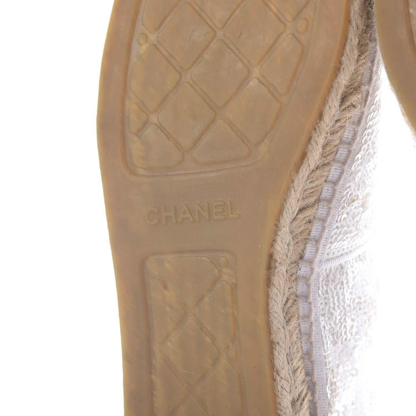 Patent Sequin CC Espadrilles 42 White
