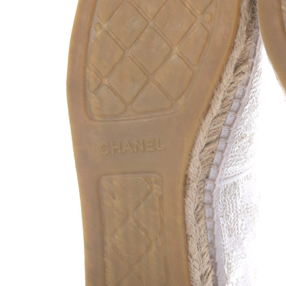 Chanel Patent Sequin CC Espadrilles 42 White 11 of 12