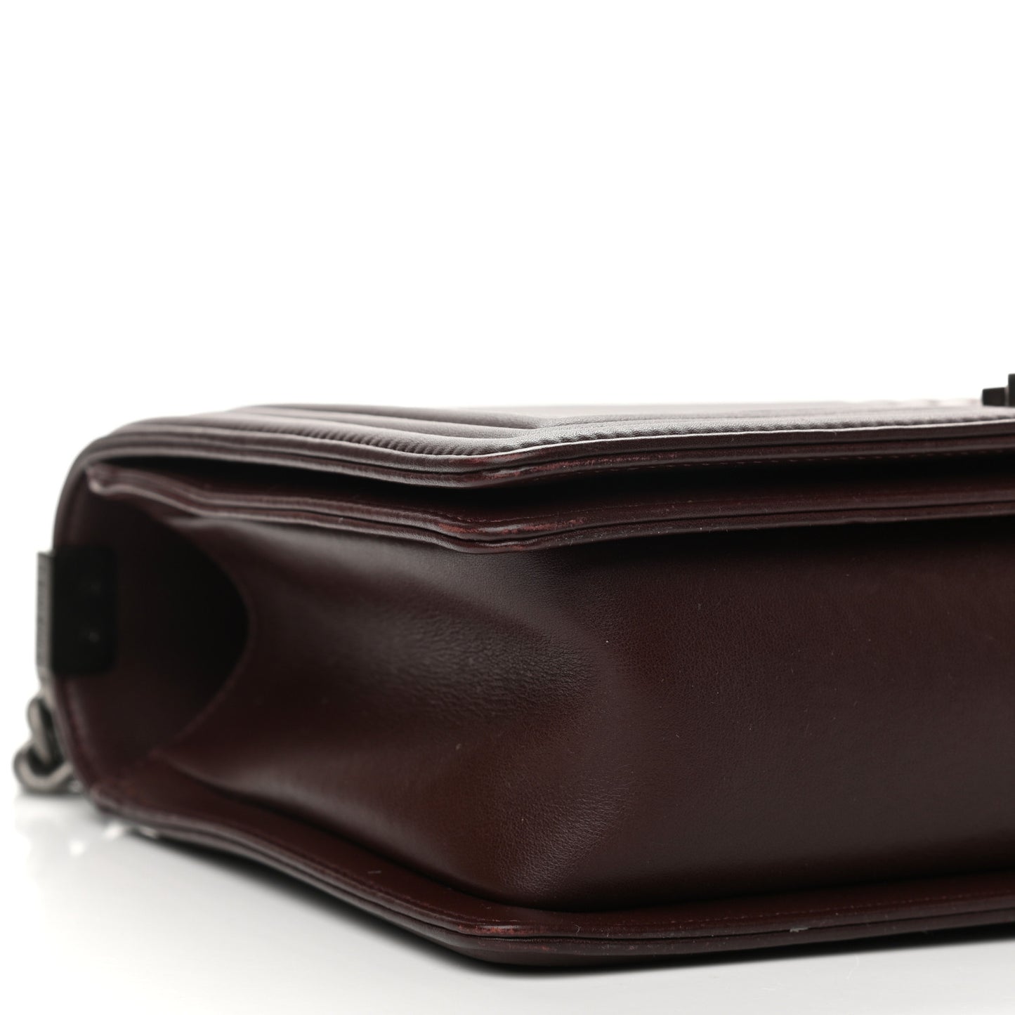 Calfskin Chevron Quilted New Medium Boy Flap Burgundy