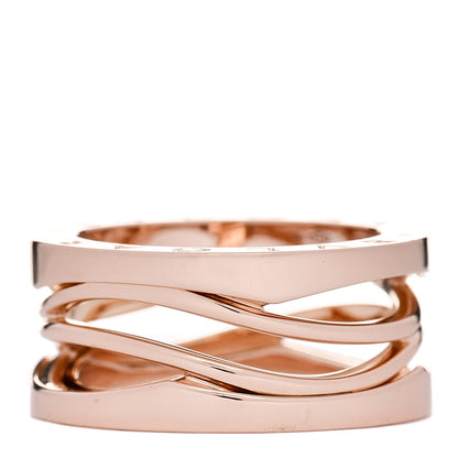 Bulgari 18K Rose Gold B.Zero1 Legend Three-Band Ring 50 5.25 1 of 5