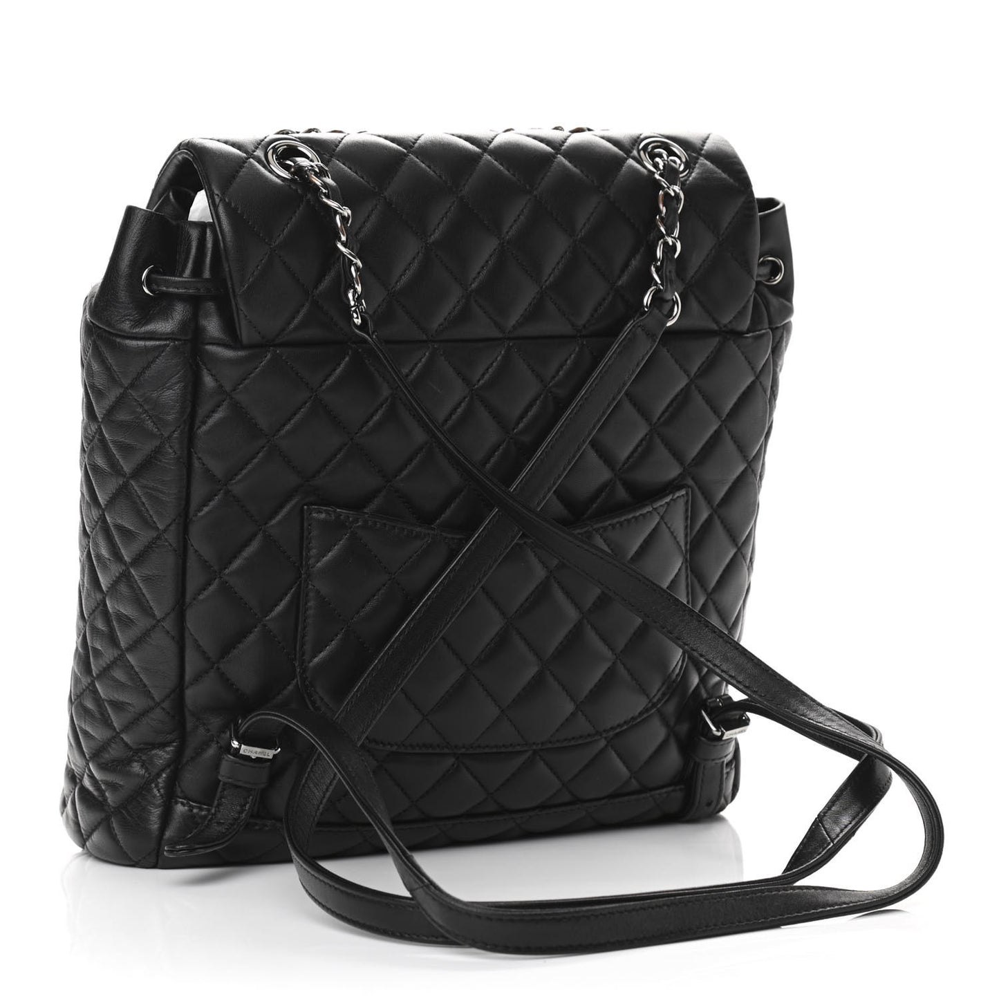 Lambskin Quilted Large Urban Spirit Backpack Black