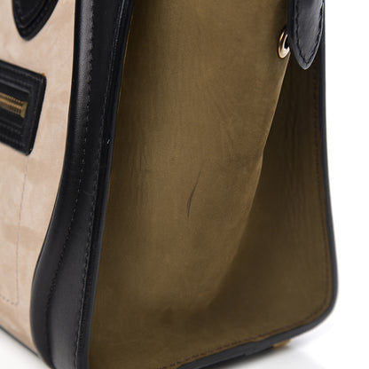 Celine Nubuck Smooth Calfskin Micro Tri-Color Luggage Olive 9 of 11