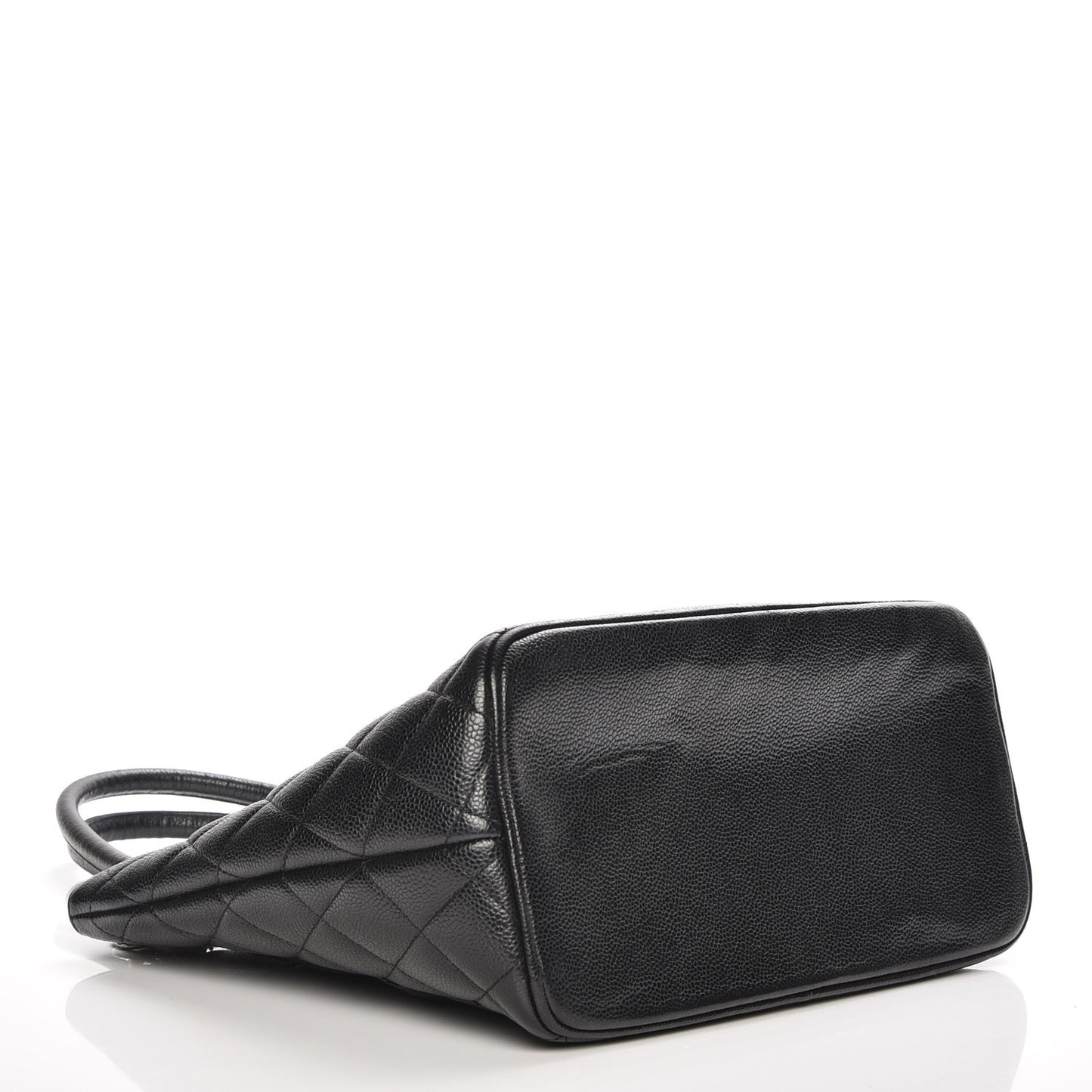 Caviar Quilted Medallion Tote Black