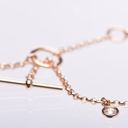 Hermes 18K Rose Gold Diamond Gambade Bracelet SH 4 of 11