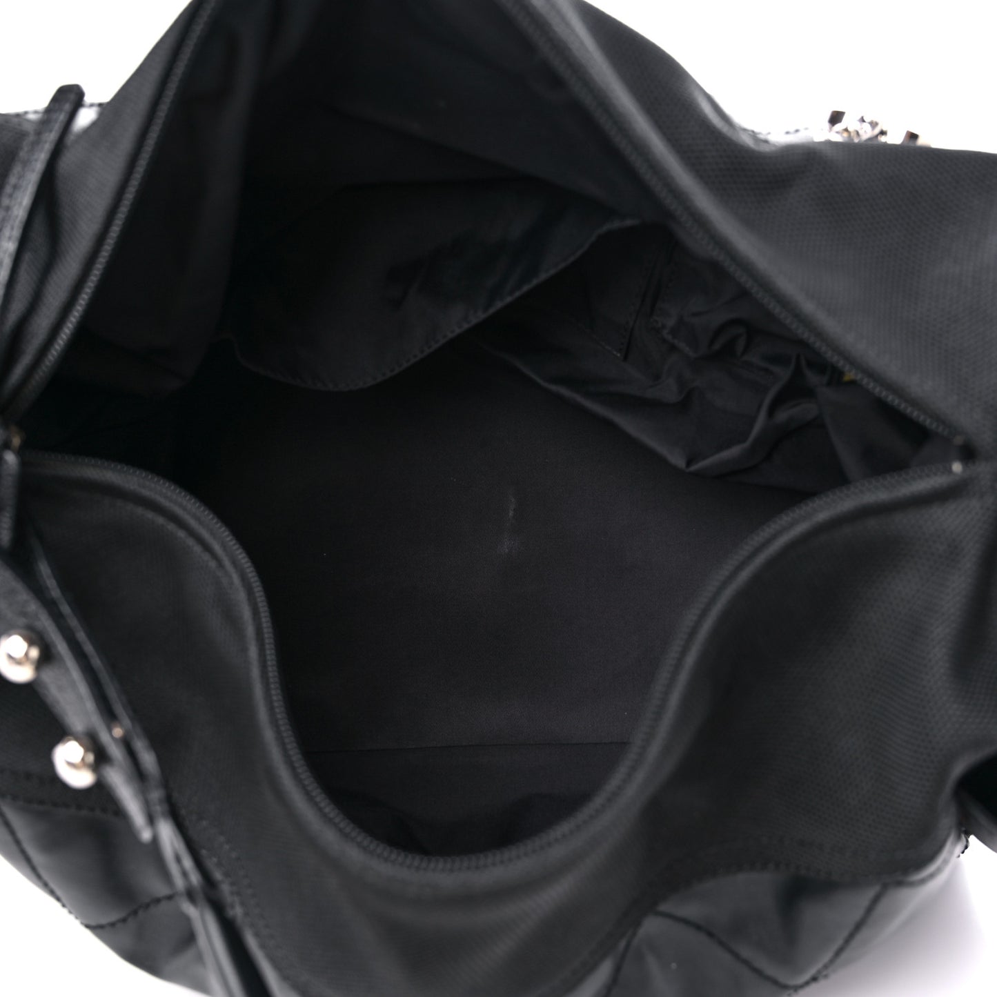 Coated Canvas Paris Biarritz Hobo Black