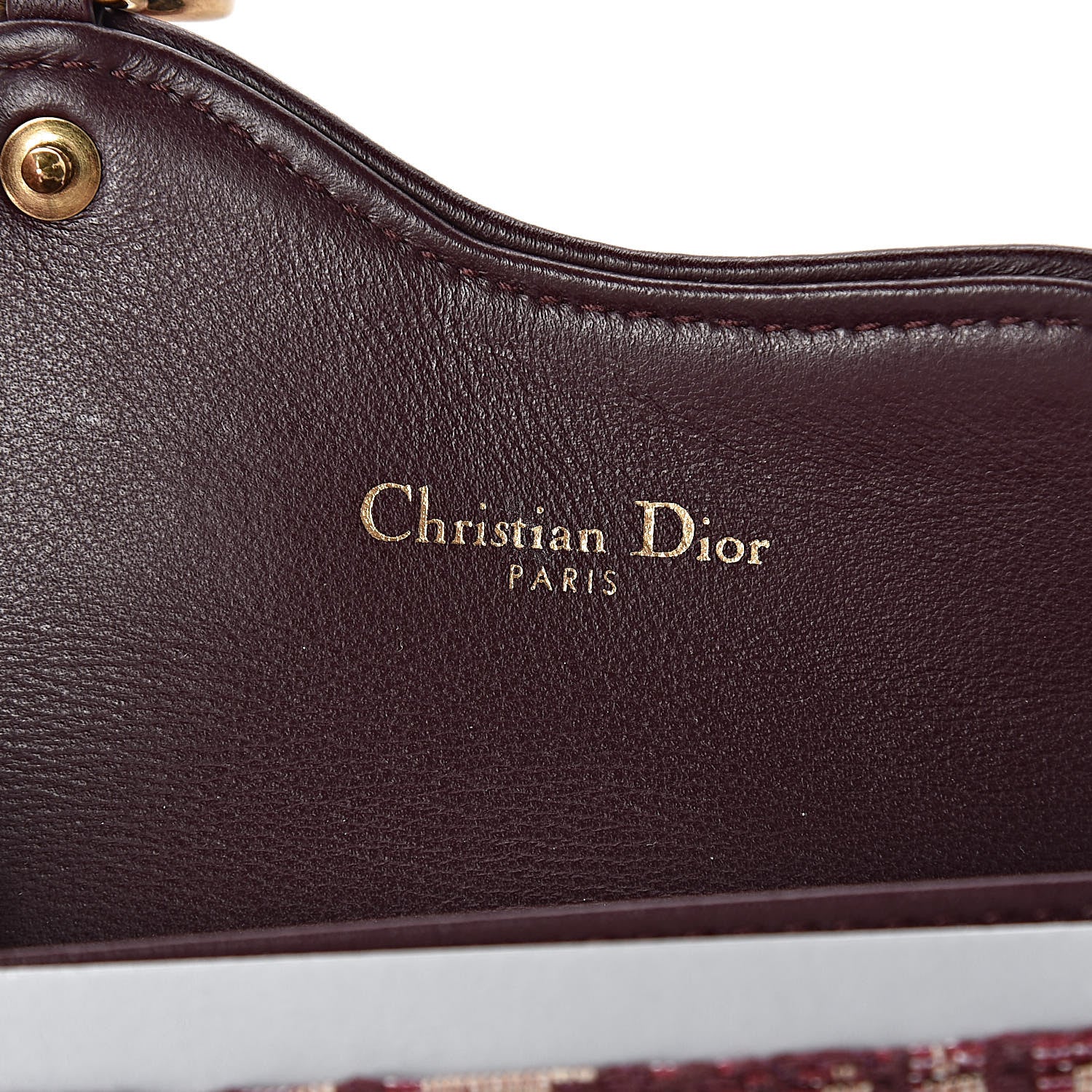 Christian Dior Oblique Saddle Card Holder Bordeaux 6 of 7