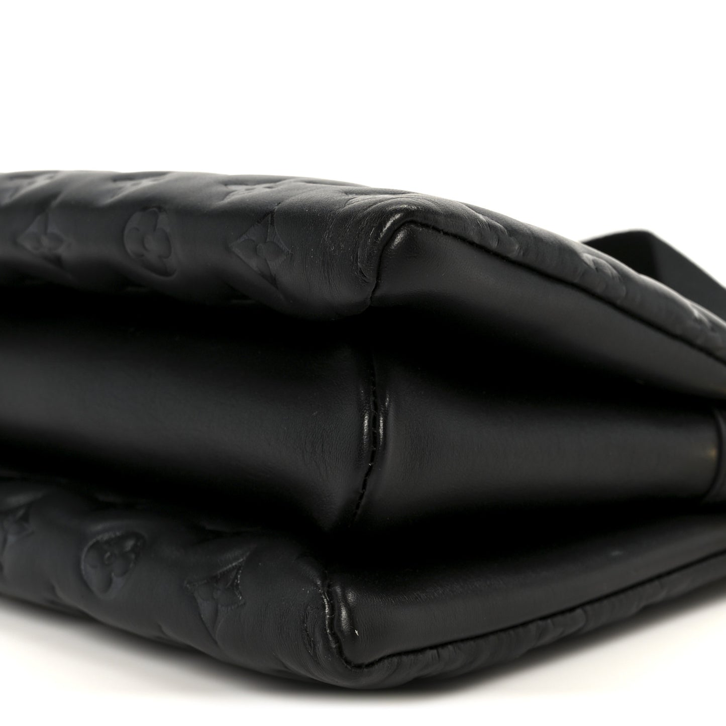 Lambskin Embossed Monogram Coussin PM Black