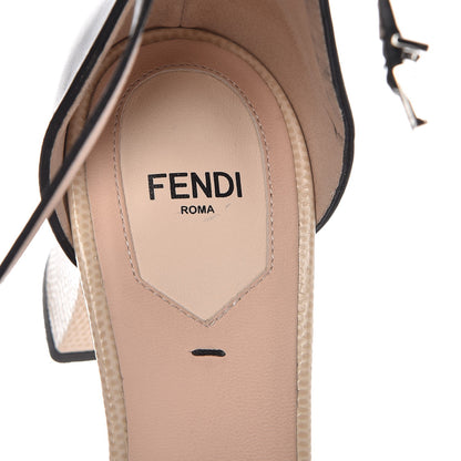 Fendi Calfskin Chameleon 65 Ankle Sandals 40 Black Peony Makeup 7 of 10