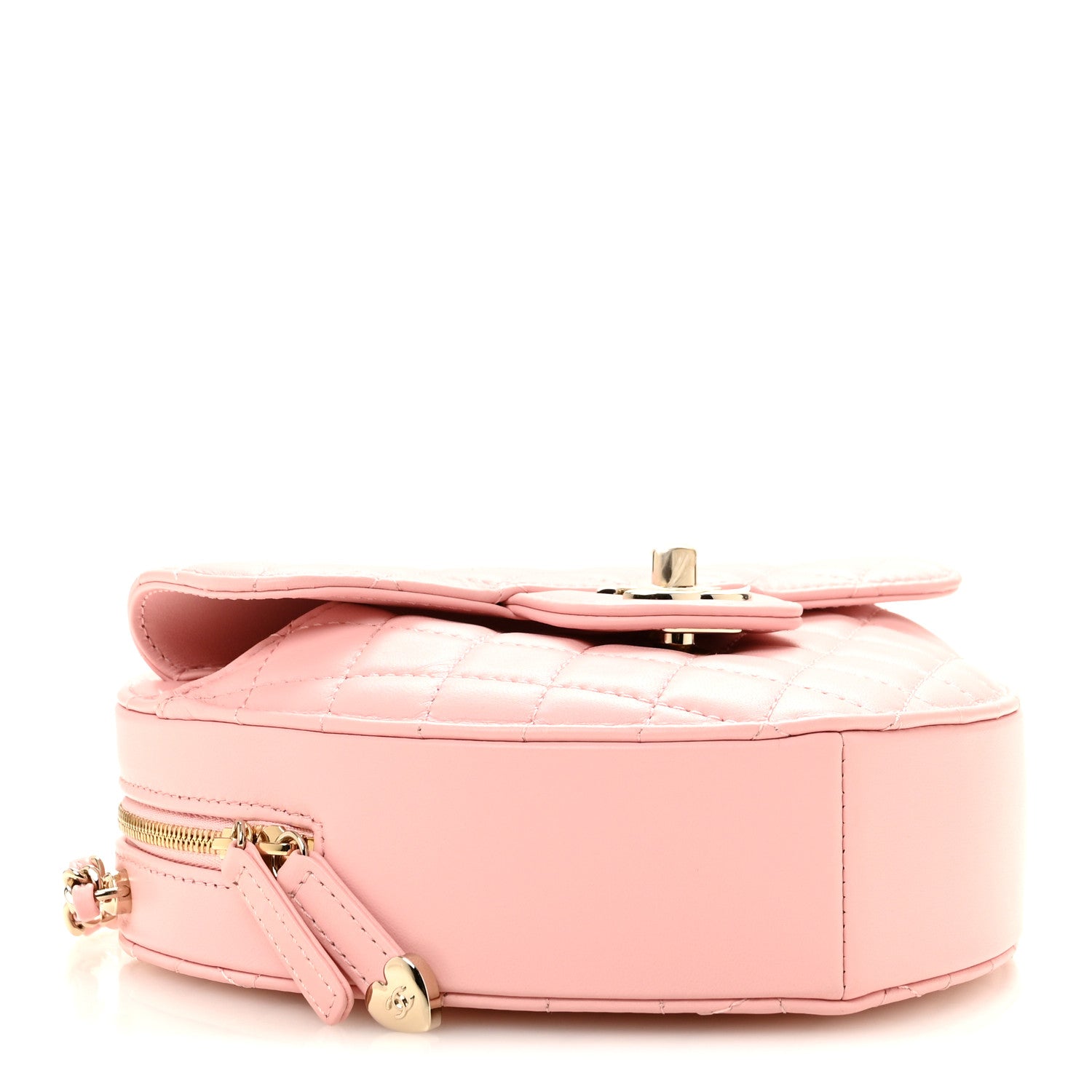 Chanel Lambskin Quilted Large CC In Love Heart Bag Light Pink 4 of 11