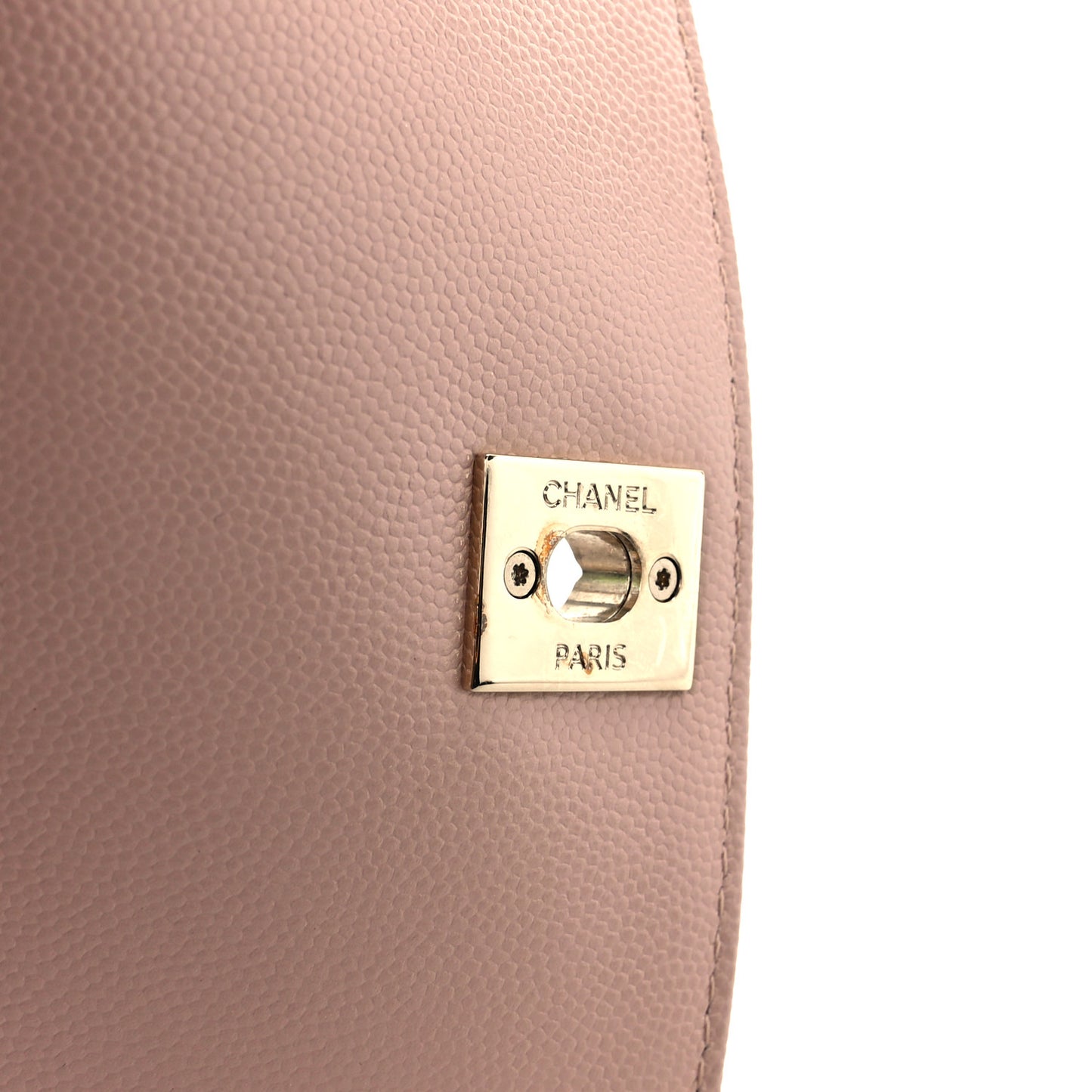 Caviar Quilted Mini Coco Handle Flap Light Pink