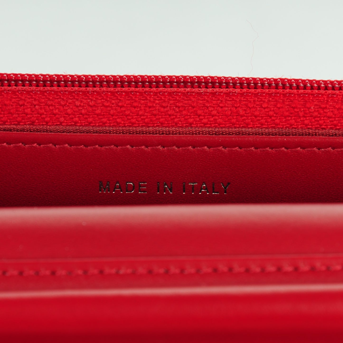 Lambskin Quilted Coco Boy Wallet On Chain WOC Red