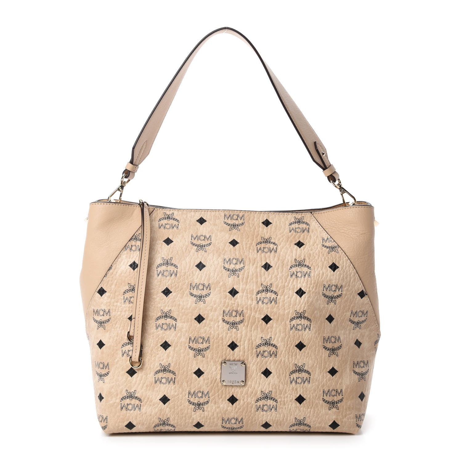 MCM Visetos Medium Klara Hobo Beige 1 of 11