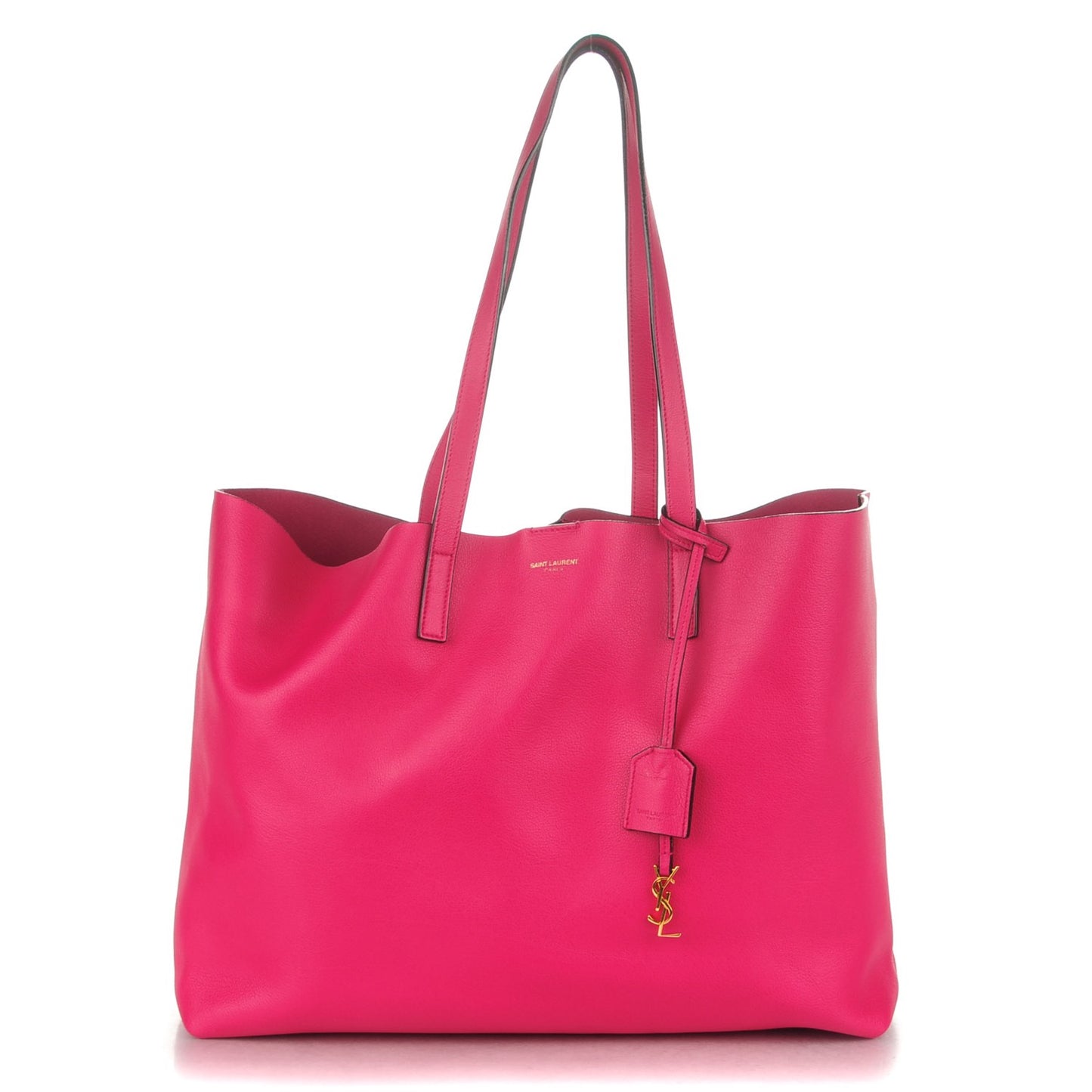 Calfskin Large Shopping Tote Fuchsia
